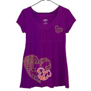 Disneyland Resort Micky Mouse Yoga Embroidered Peace Top Size Small